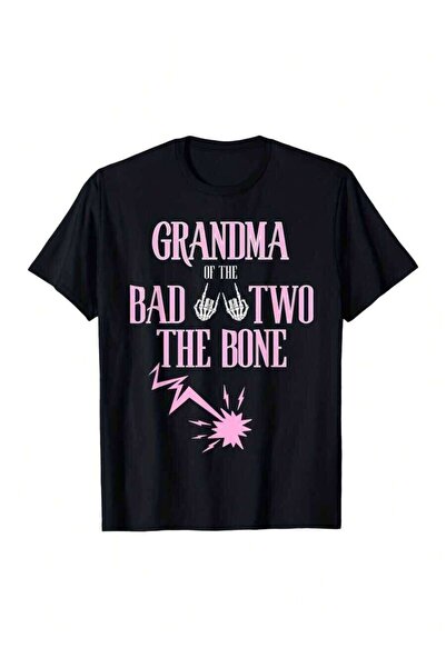 Generic تي شيرت Grandma Of Bad Two The Bone Rock-And-Roll لعيد الميلاد الثاني...