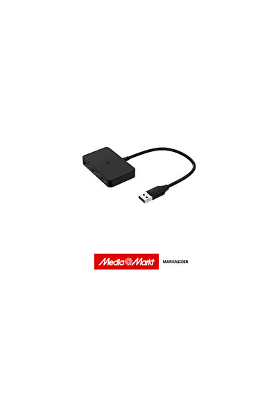 Isy IHU-0002 USB 2.0 4 Port Hub Siyah