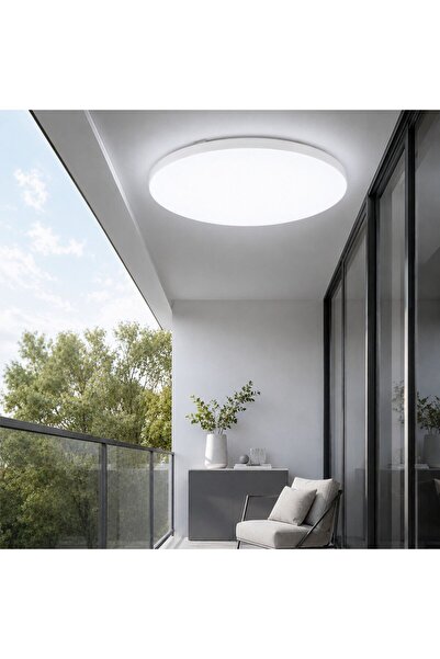 OEM Hoff Ario LED outdoor ceiling light, 36 W, 2700 lm, cold light, IP54, whi...
