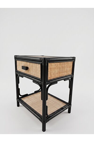 Lessio Home Tropik Özel Tasarım Rattan Hazeranlı Teak (Tik) Detaylı Tek Çekme...
