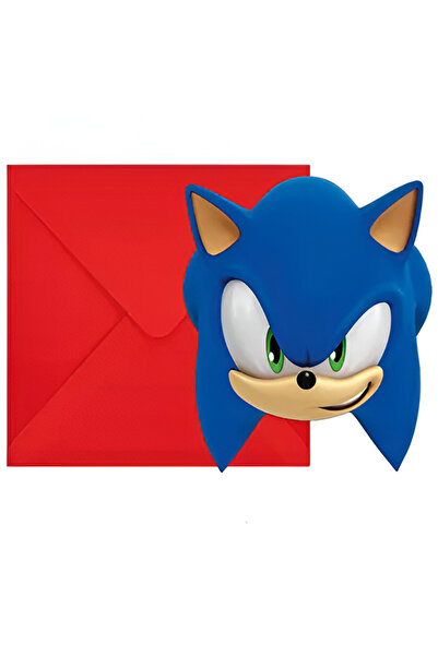 Generic Brand Προσκλήσεις με φάκελο Sonic (6 τεμ)
