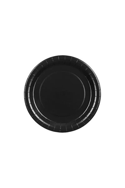 Generic Brand Χάρτινα Πιάτα Γλυκού - Μαύρα (6 τεμ)