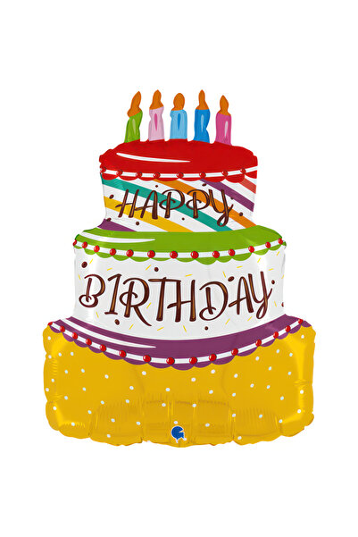 Generic Brand 23" Μπαλόνι Happy Birthday Cake