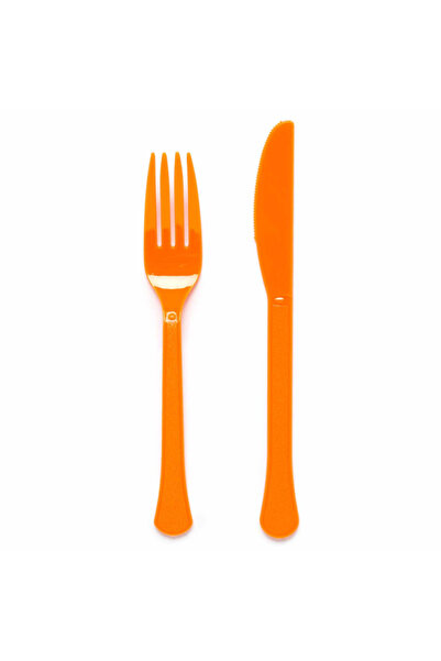 Generic Brand Μαχαιροπίρουνα πορτοκαλί Pumpkin (24 τεμ)