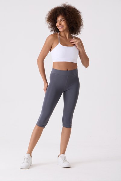 Clothes Fast Women's High Waist Capri Leggings Below Knee Stretchy Tummy Control Casual Sport Summer Leggings Premium