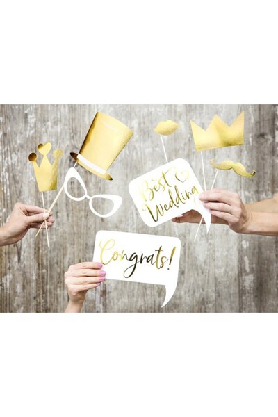 Generic Brand Wedding Photobooth Props (10 τεμ)