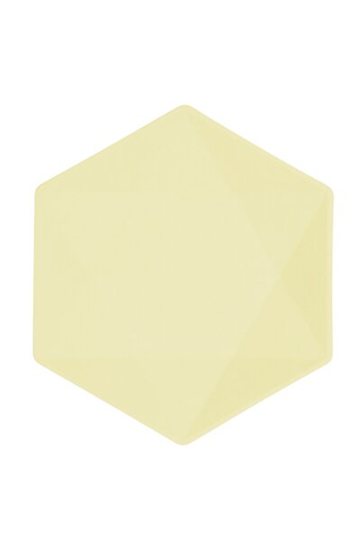 Generic Brand Πιάτα Vert Décor κίτρινο εξάγωνο (6 τεμ)