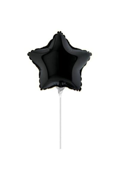 Generic Brand 10" Mini Shape μπαλόνι Μαύρο Αστέρι