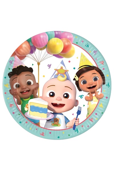 Generic Brand Χάρτινα Πιάτα - Cocomelon Birthday (8 τεμ)