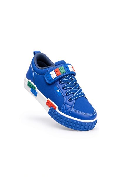 McDark Çocuk Mevsimlik 26-30 aralığı ışıklı Okul Ve Günlük Sneaker Ayakkabı-SAX