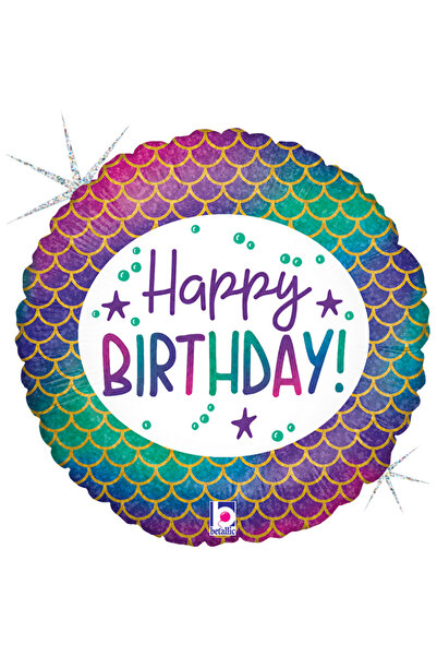 Generic Brand 18'' Μπαλόνι Glitter Mermaid Birthday