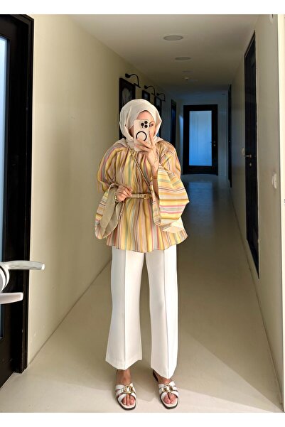 SOİ Sunset Striped Blouse Yellow