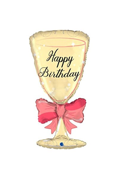 Generic Brand 29" Μπαλόνι Ποτήρι Σαμπάνιας ''Happy Birthday''