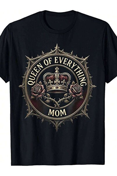 25W تي شيرت بتصميم جرافيك Queen Of Everything Mom