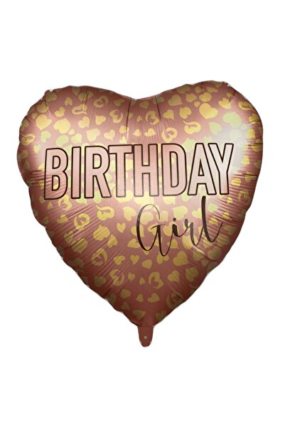 Generic Brand 18" Μπαλόνι Καρδιά λεοπάρ Birthday Girl