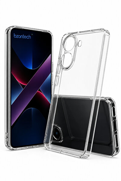 bzontech Poco X7 Pro Uyumlu Kılıf Şeffaf Kamera Korumalı 3D