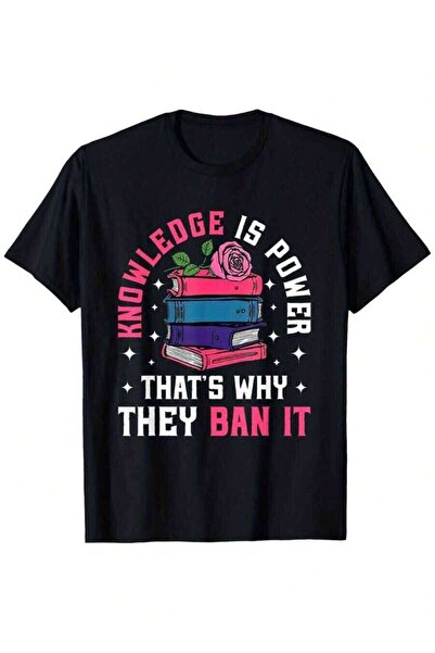 kai22 Knowledge Is Power - Book Club Librarian Read Banned Books T-Shirt, Men...
