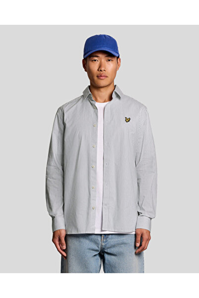 Lyle & Scott Cămașă casual din bumbac în dungi fine cu logo brodat, regular fit