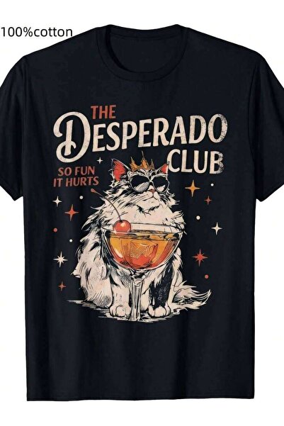 21JNRY Men'S Plus Size Desperado Club Mama Needs A Night Off Funny Cat T-Shirt.