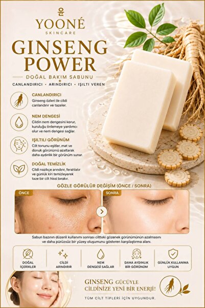 Yoone Ginseng Power Ginseng Özlü Doğal Bakım Sabunu