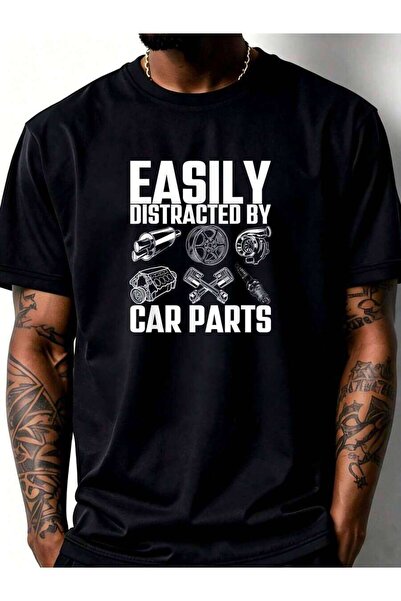 25W Easily Distracted By Parts Funny Car Mechanic Suitable For Mens & Womens ...
