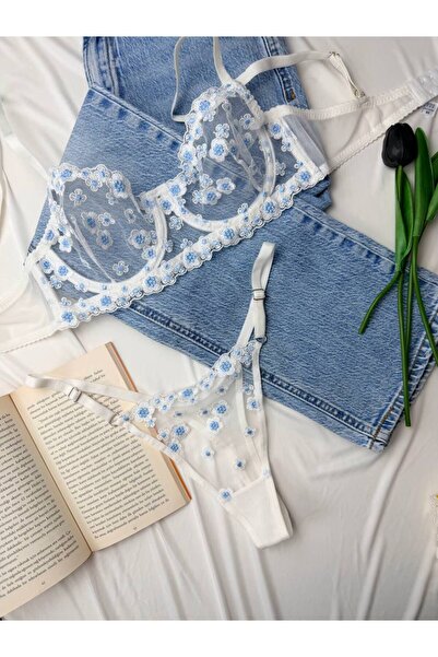 ROZENİN LINGERIE Papatya Soft Brode Underwear Set