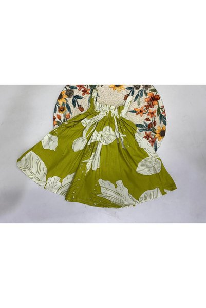 Beboss Olive bloom floral printed baby girl frock