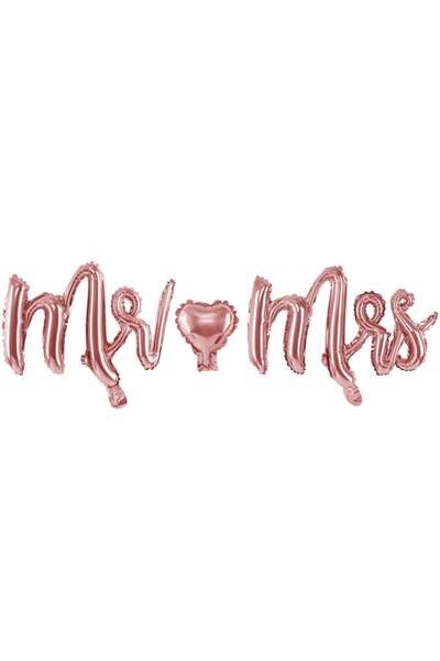 Generic Brand Σετ μπαλόνια "Mr & Mrs" rosegold 125cm