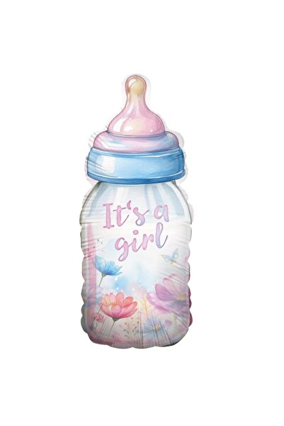 Generic Brand 30'' Μπαλόνι Μπιμπερό φλοράλ - It's A Girl