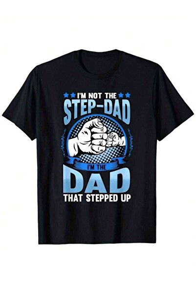 k222 Plus Size Men'S T-Shirt Bold Graphic Print 'I'M Not Step- I'M The For Da...