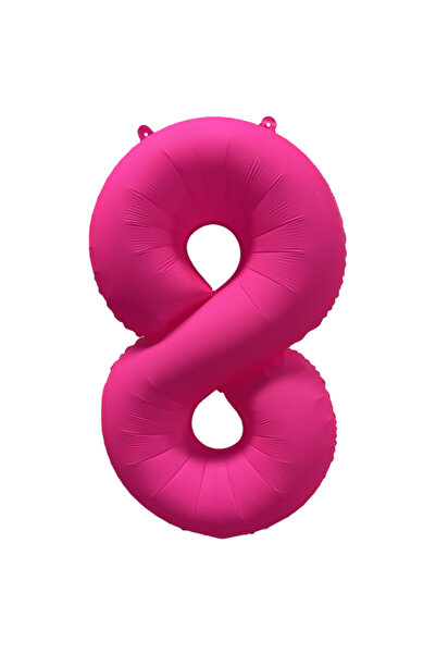 Generic Brand Neon Μπαλόνια Αριθμοί Φούξια 86 cm - 34" - 8