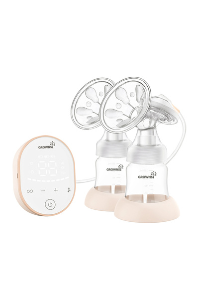 GROWNSY EBP02 Pompă de sân electrică dublă, portabilă, 2500mAh, roz