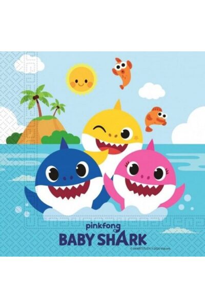 Generic Brand Χαρτοπετσέτες Baby Shark (20 τεμ)