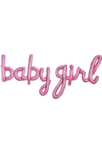 Generic Brand Μπαλόνι ροζ φράση 'baby girl'