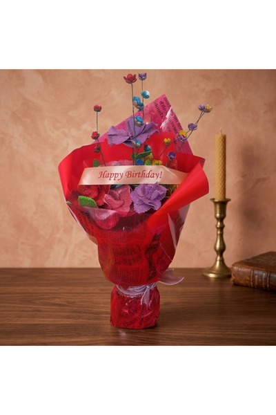 Generic Brand Premium Anniversary Bouquet "Happy Birthday" – Sparkling Handcr...