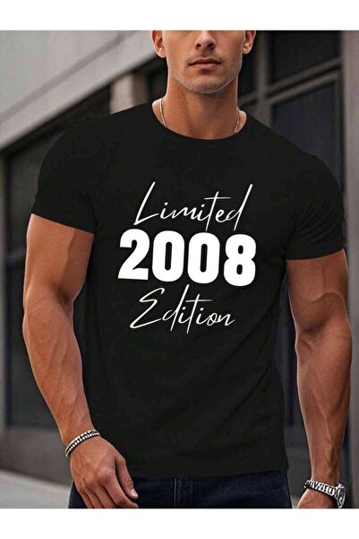 25W Men'S Plus Size 2008 Men's Vintage T-Shirt - Limited Edition Year Suitabl...