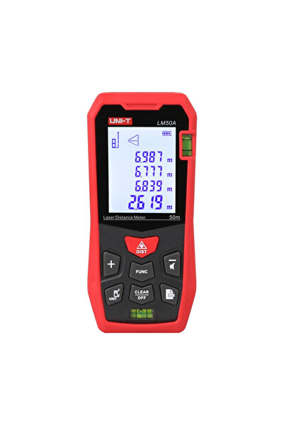 unı-t Telemetru laser LM50A, rază de acțiune 50 m, precizie 1 mm, ecran LCD, ...
