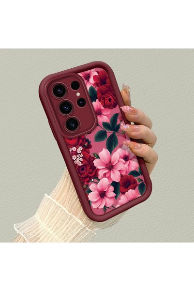 CHICASELUX Samsung Galaxy S23 Ultra Compatible Pink Ground Vivid Color Flower...