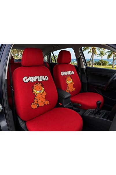 Vemaks Oto Aksesuar garfield baskılı kırmızı servis kılıfı
