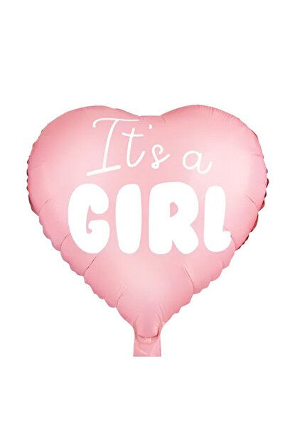 Generic Brand 18" Μπαλόνι ροζ καρδιά It's a Girl