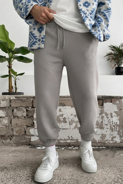 EydaMoon Pantaloni de trening oversize de iarnă pentru bărbați, cu 3 fire, cu...