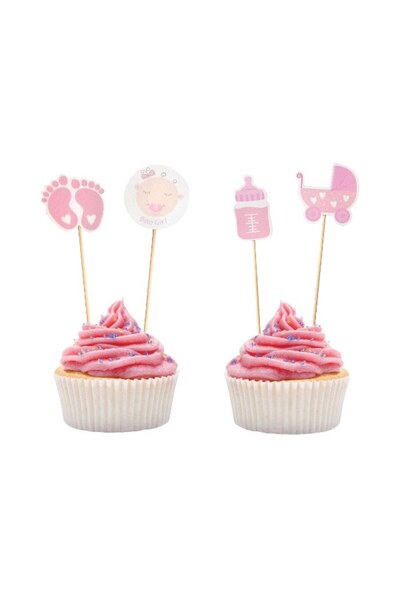 Generic Brand Οδοντογλυφίδες Baby Shower κορίτσι (12 τεμ)