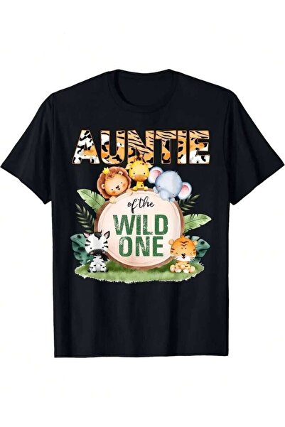 25W 1-Pack Auntie Of The Wild One Safari T-Shirt Women'S Men'S Soft Breathabl...