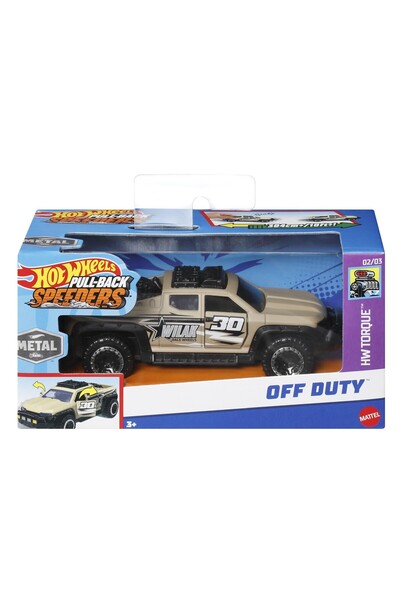 mattel HOT WHEELS MASINUTA METALICA CU SISTEM PULL BACK OFF DUTY SCARA 1:43