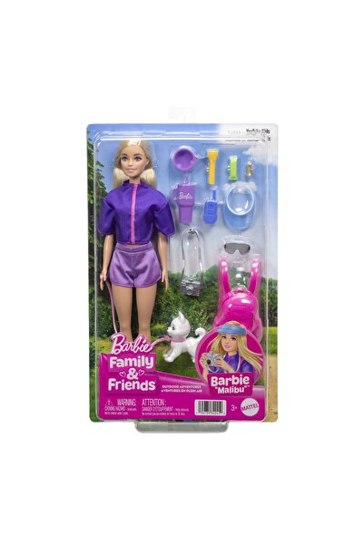 mattel BARBIE FAMILY AND FRIENDS SET PAPUSA BARBIE MALIBU SI ACCESORII AVENTU...
