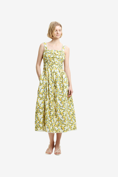 French Connection Women's Citrus Multi Citrus Barletta Midi Dress