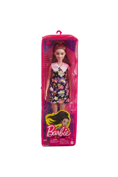 mattel PAPUSA BARBIE FASHIONISTA SATENA CU ROCHIE CU IMPRIMEU FLORAL