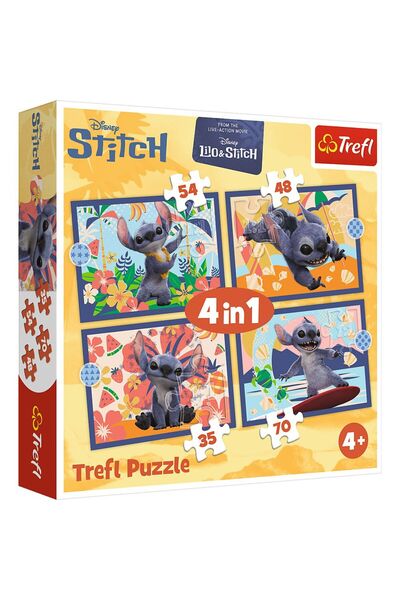 Trefl PUZZLE 4IN1 DISNEY LILO SI STITCH VACANTA IN HAWAII