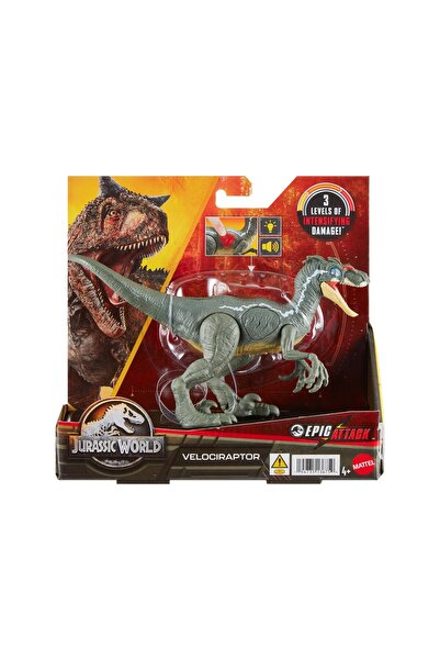 mattel JURASSIC WORLD EPIC ATTACK DINOZAUR VELOCIRAPTOR