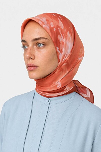Mooncorn Coral Pattern Hebei Silk Scarf